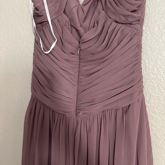 Nordstrom Dessy Bridesmaid Maxi Gown Dress NWT Purple Mauve Long - Picture 8 of 10